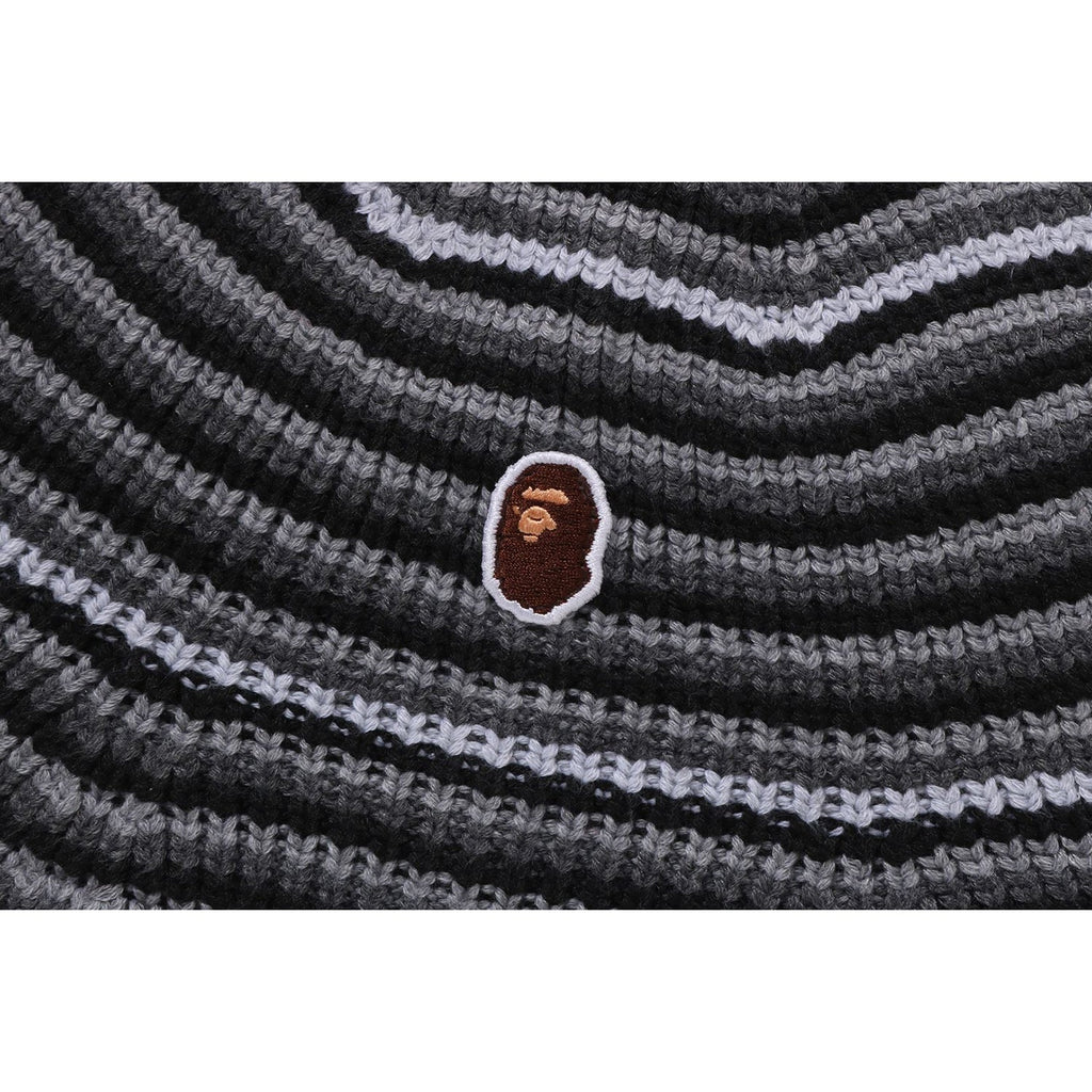 BAPE APE HEAD ONE POINT STRIPE KNIT HAT MENS