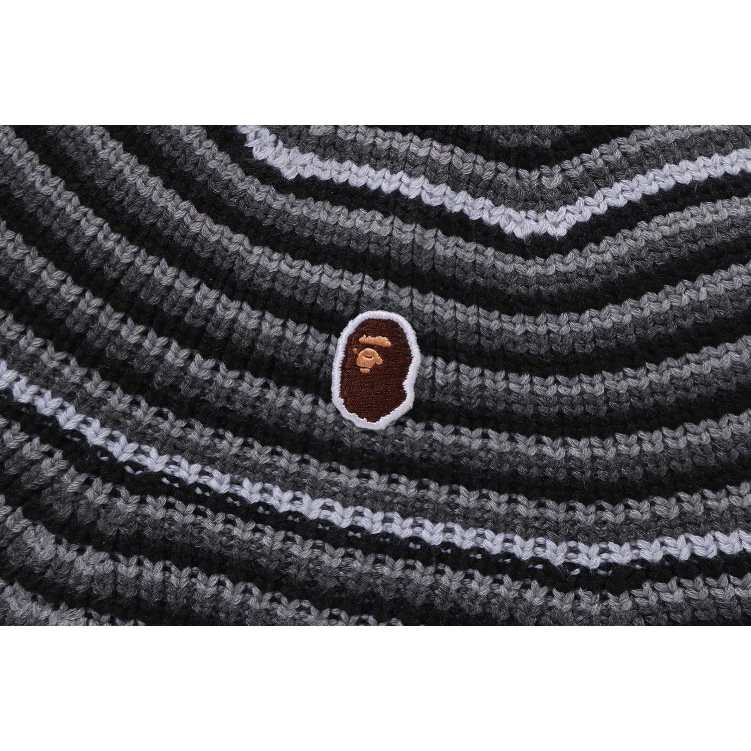 BAPE APE HEAD ONE POINT STRIPE KNIT HAT MENS