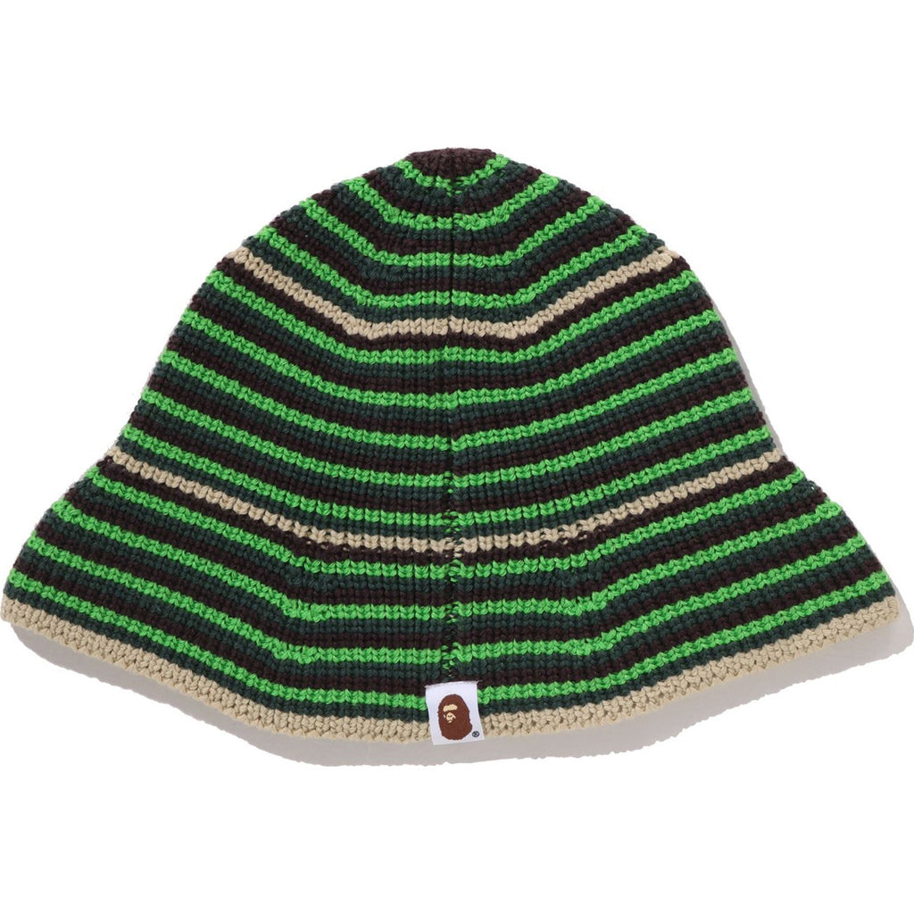 BAPE APE HEAD ONE POINT STRIPE KNIT HAT MENS