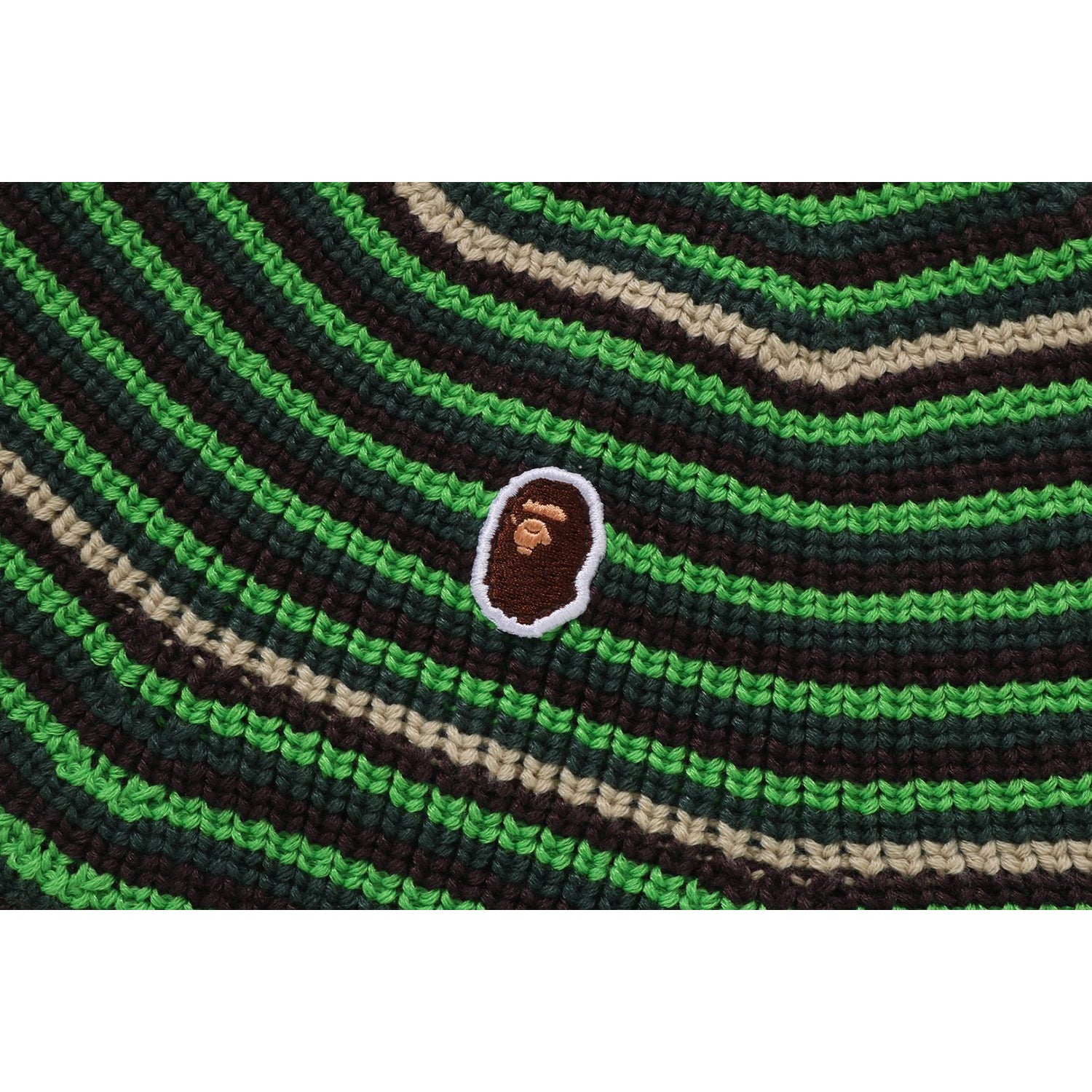 BAPE APE HEAD ONE POINT STRIPE KNIT HAT MENS