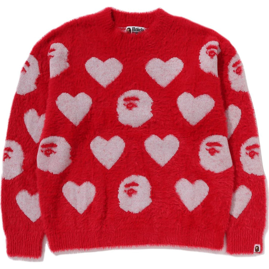 BAPE I LOVE MONOGRAM WOOL MIX SWEATER LADIES