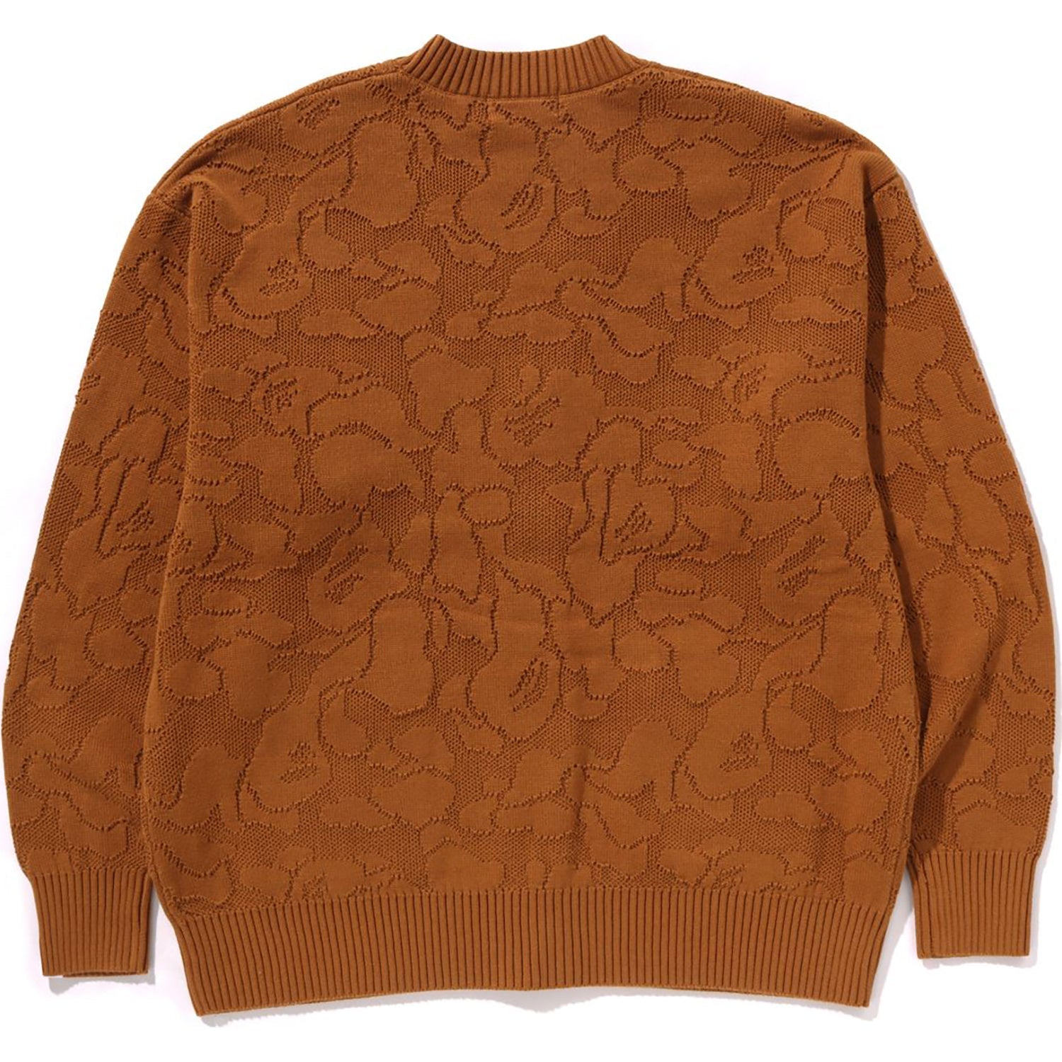 BAPE SOLID CAMO JACQUARD ONE POINT CARDIGAN MENS