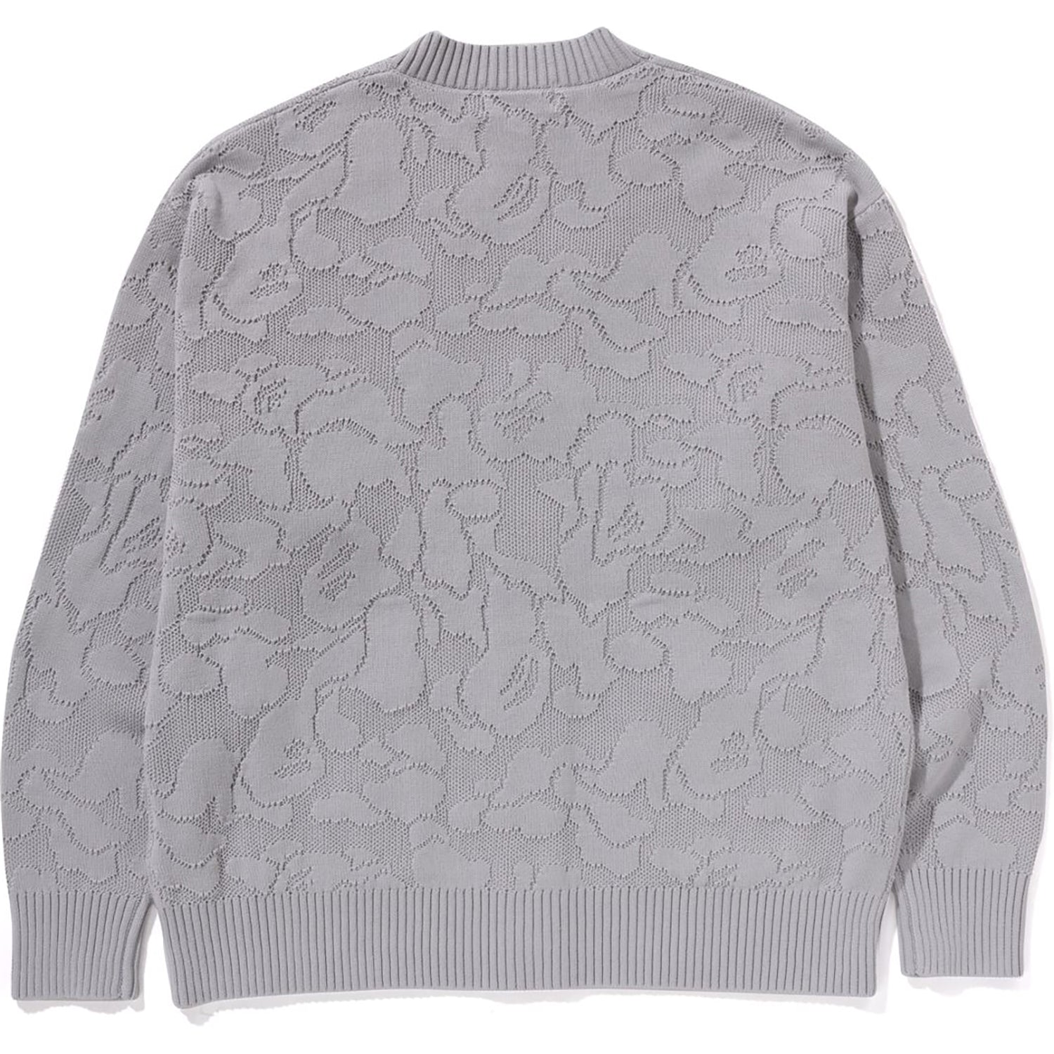 BAPE SOLID CAMO JACQUARD ONE POINT CARDIGAN MENS