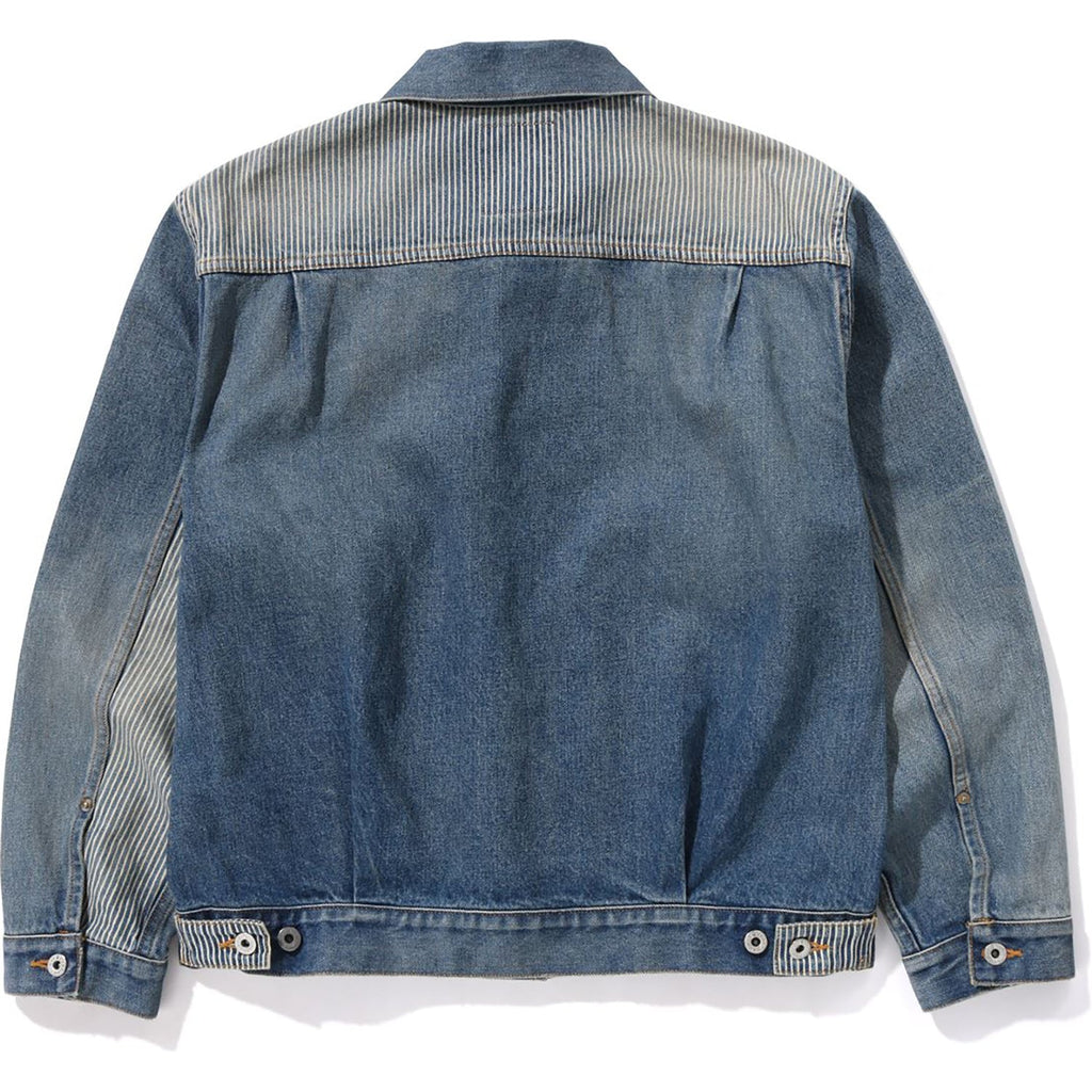 BAPE X SEAN WOTHERSPOON EMBROIDERY DENIM JACKET MENS