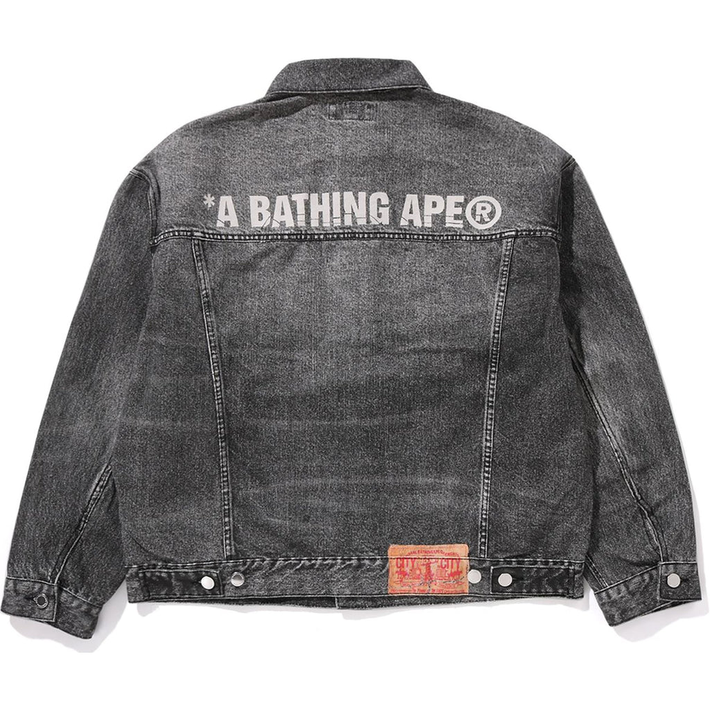 BAPE FAKE PRINT DENIM JACKET MENS