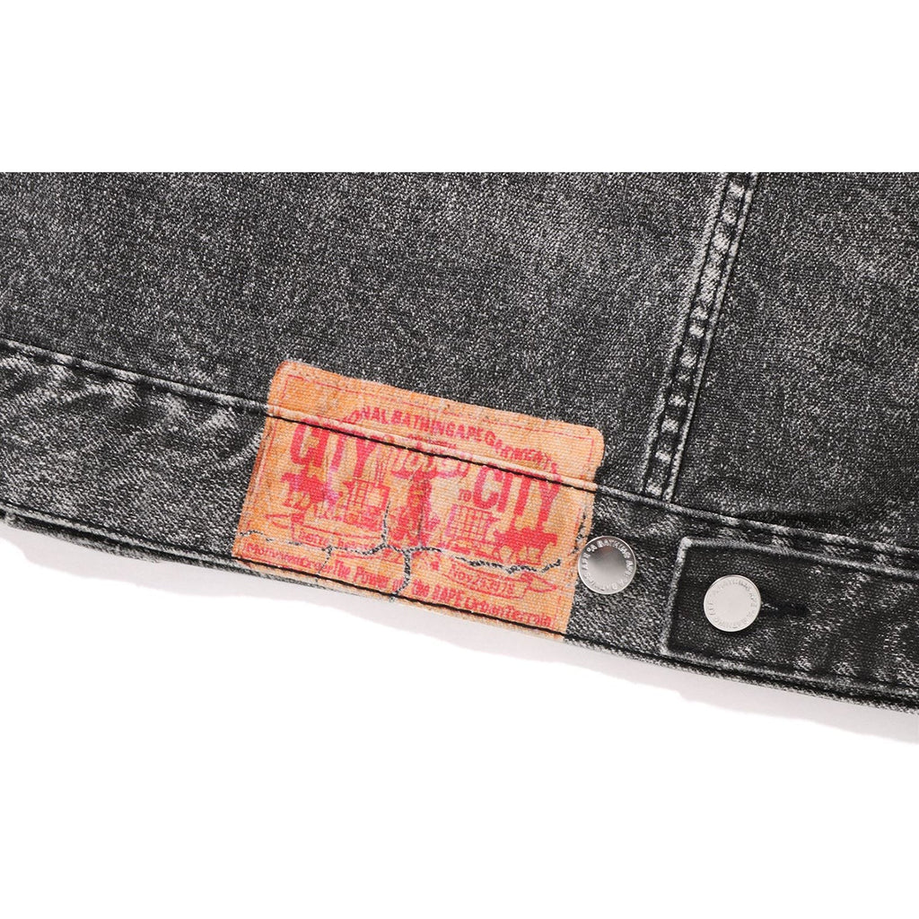 BAPE FAKE PRINT DENIM JACKET MENS