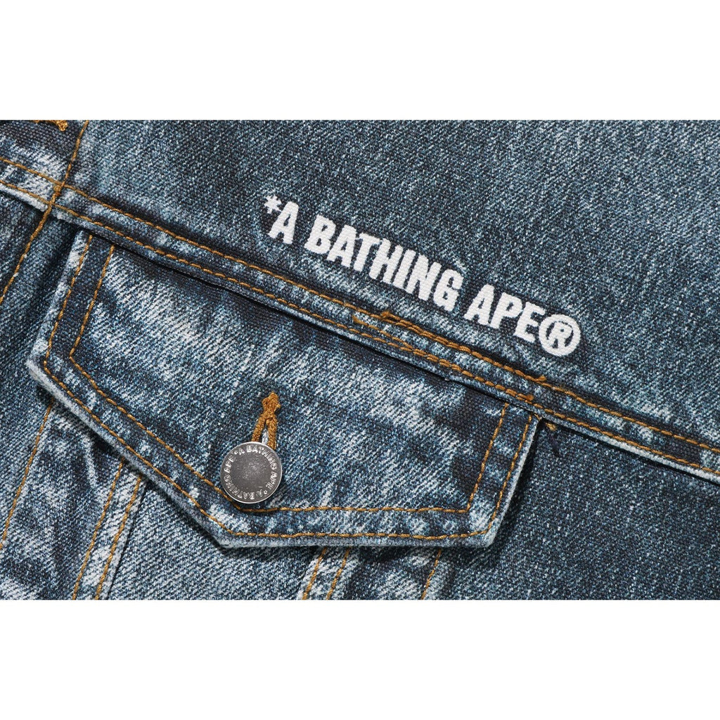 BAPE FAKE PRINT DENIM JACKET MENS