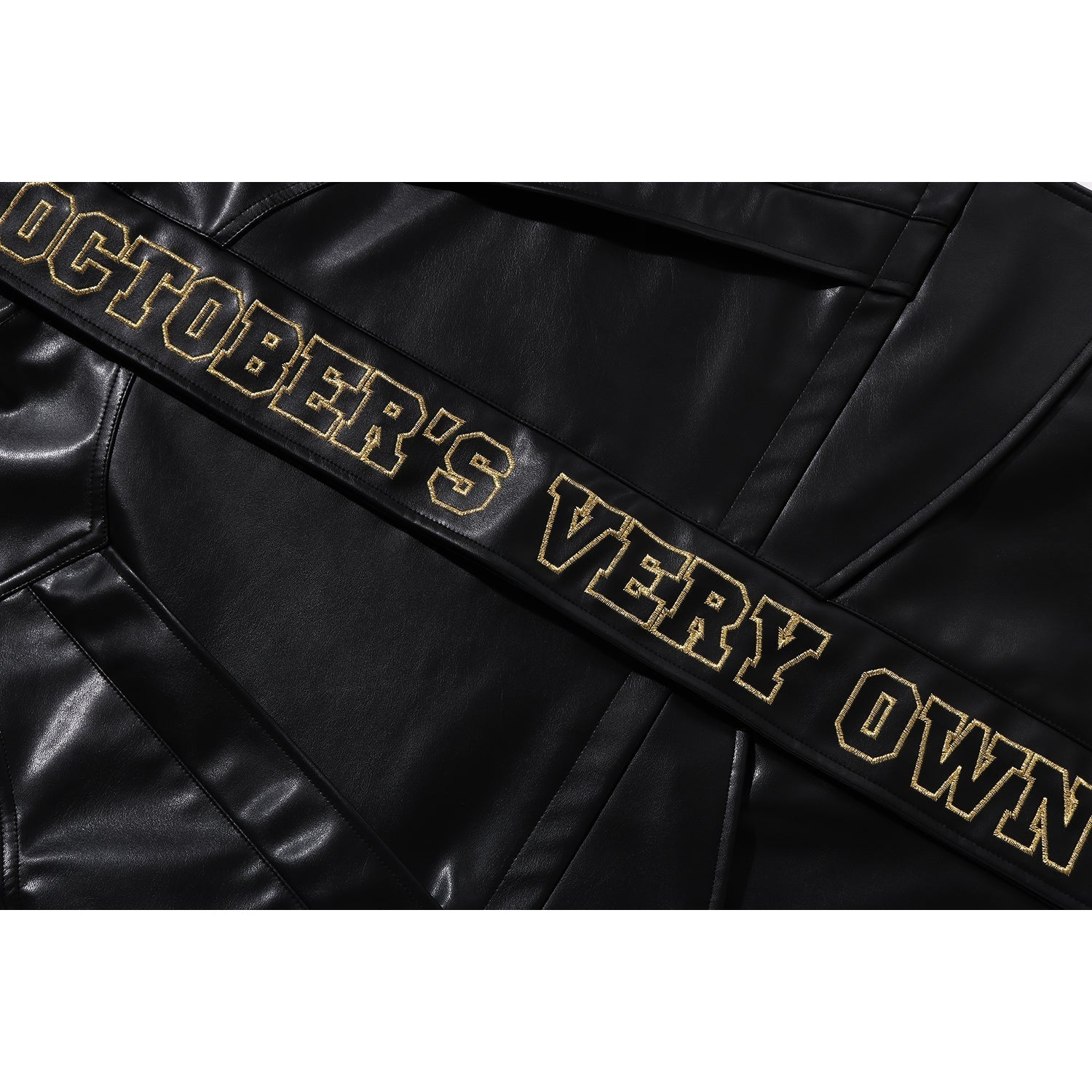 BAPE X OVO SYNTHETIC WASHABLE LEATHER SNOWBOARD JACKET MENS
