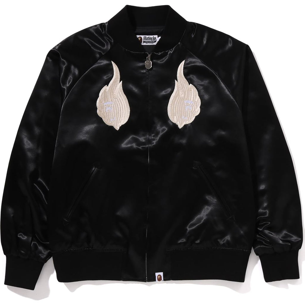 BAPE SKELETON LOGO SOUVENIR JACKET MENS
