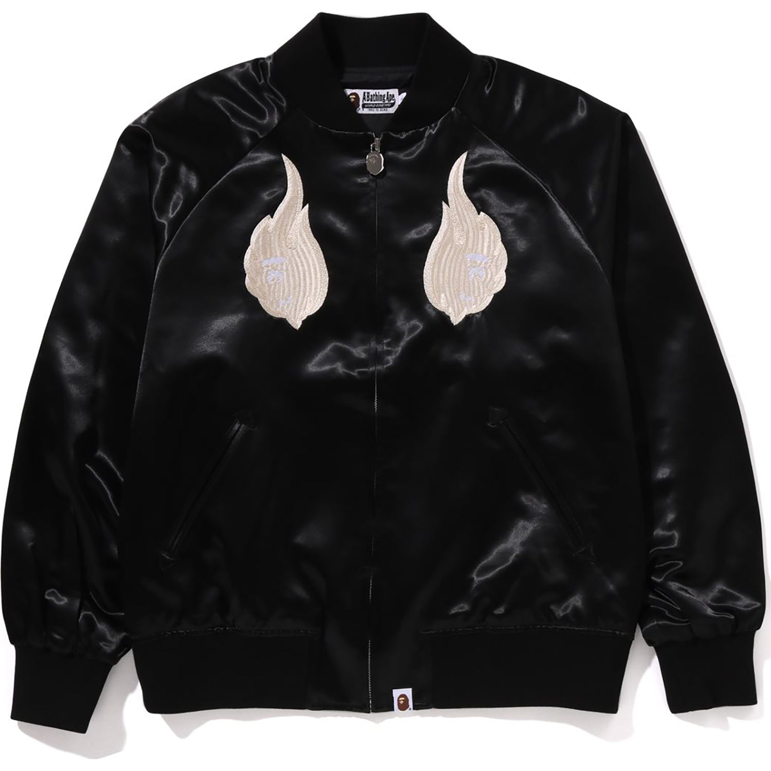 BAPE SKELETON LOGO SOUVENIR JACKET MENS