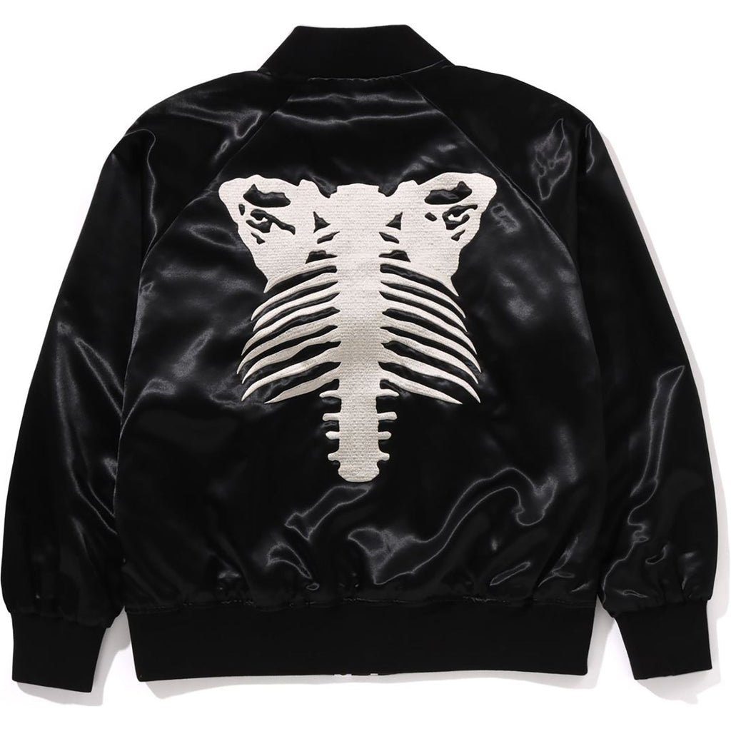 BAPE SKELETON LOGO SOUVENIR JACKET MENS