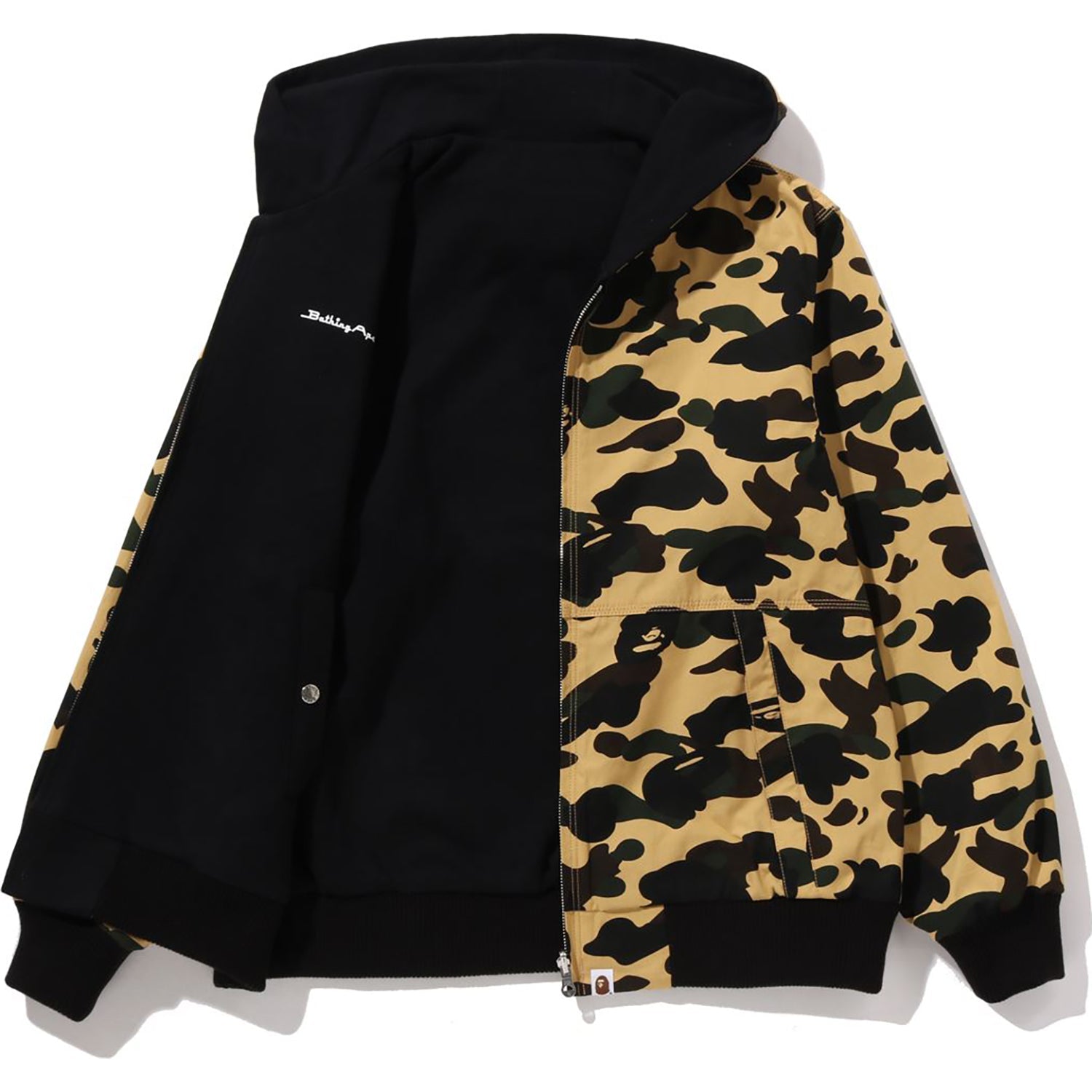 BAPE 1ST CAMO REVERSIBLE ZIP HOODIE JACKET MENS