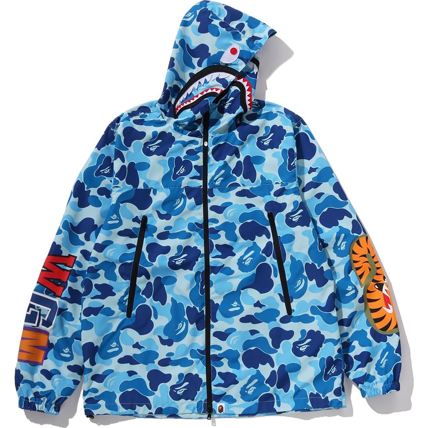 BAPE ABC CAMO SHARK HOODIE JACKET MENS