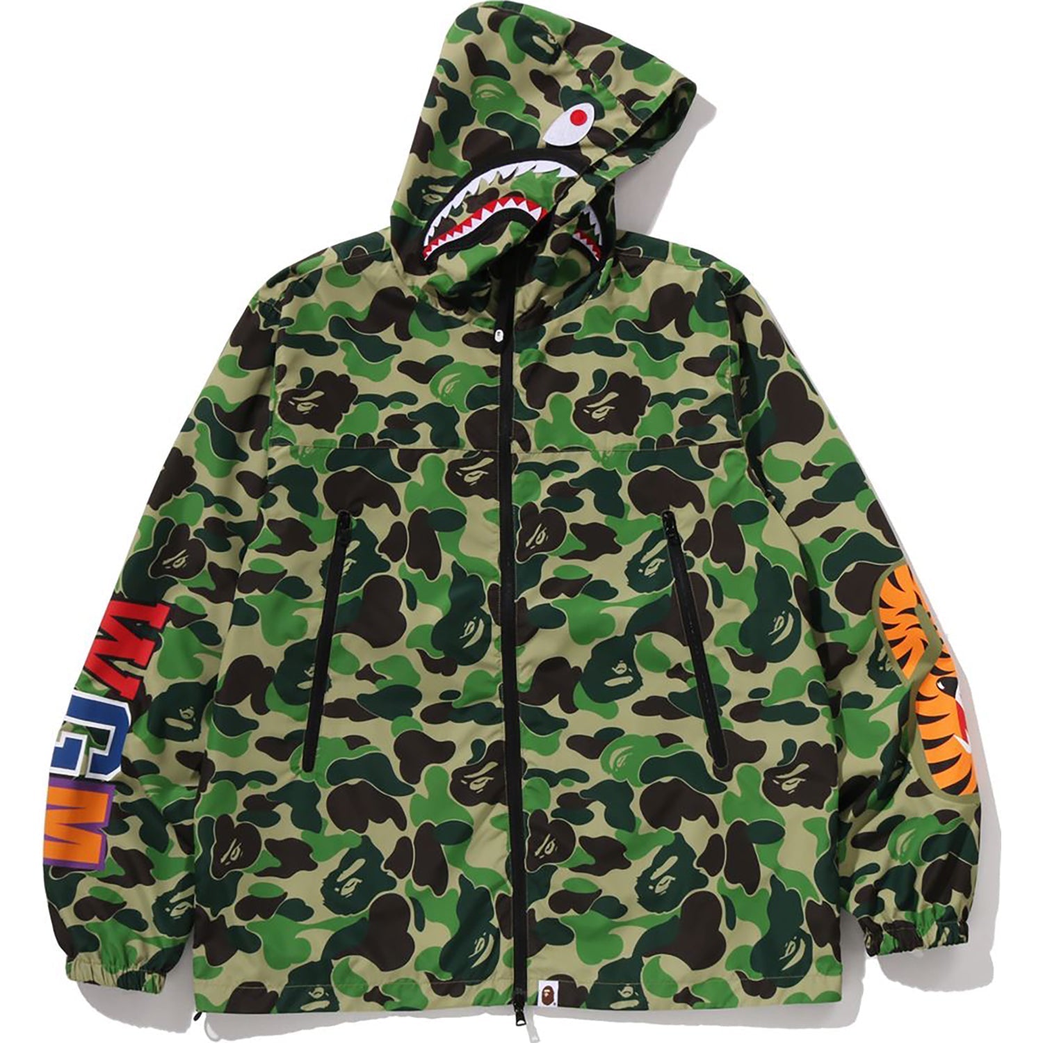BAPE ABC CAMO SHARK HOODIE JACKET MENS