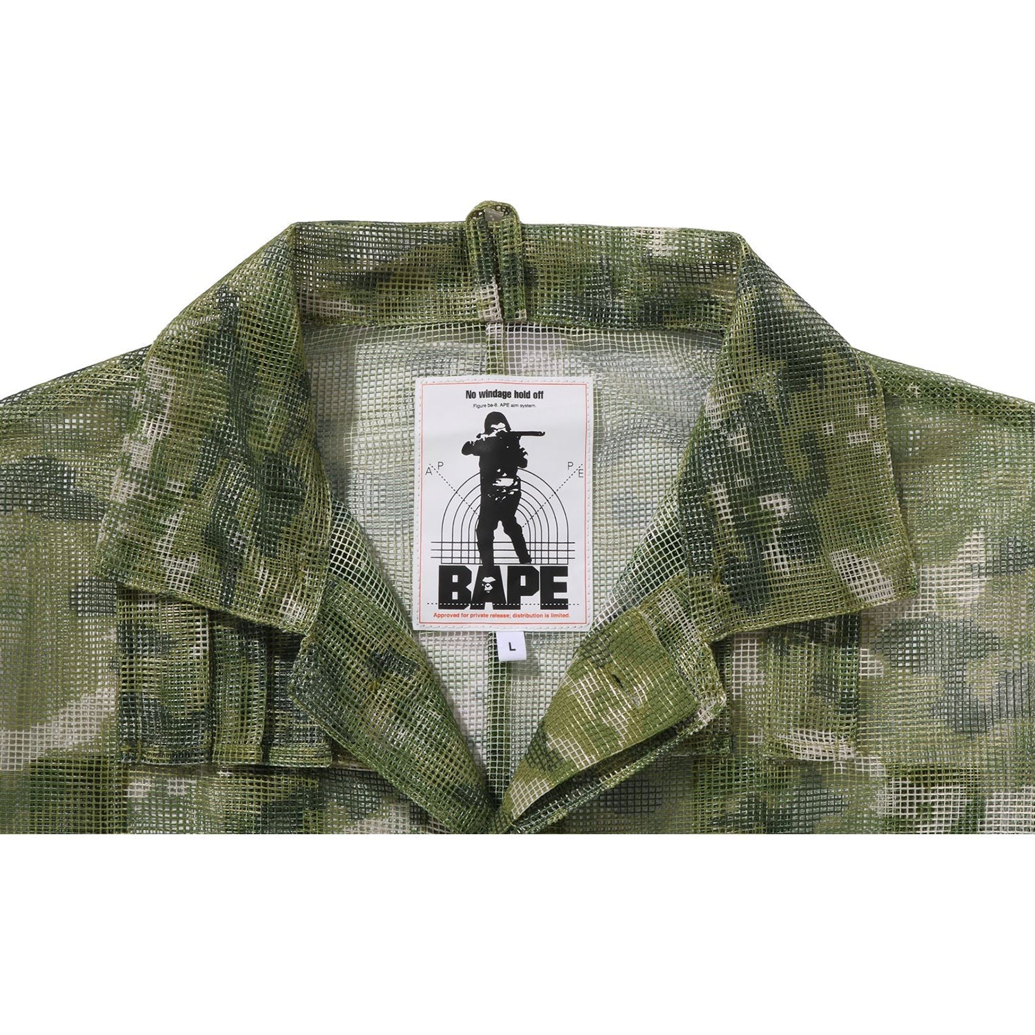 BAPE MULTI PIXEL CAMO MASK HOODED SHIRT JACKET MENS