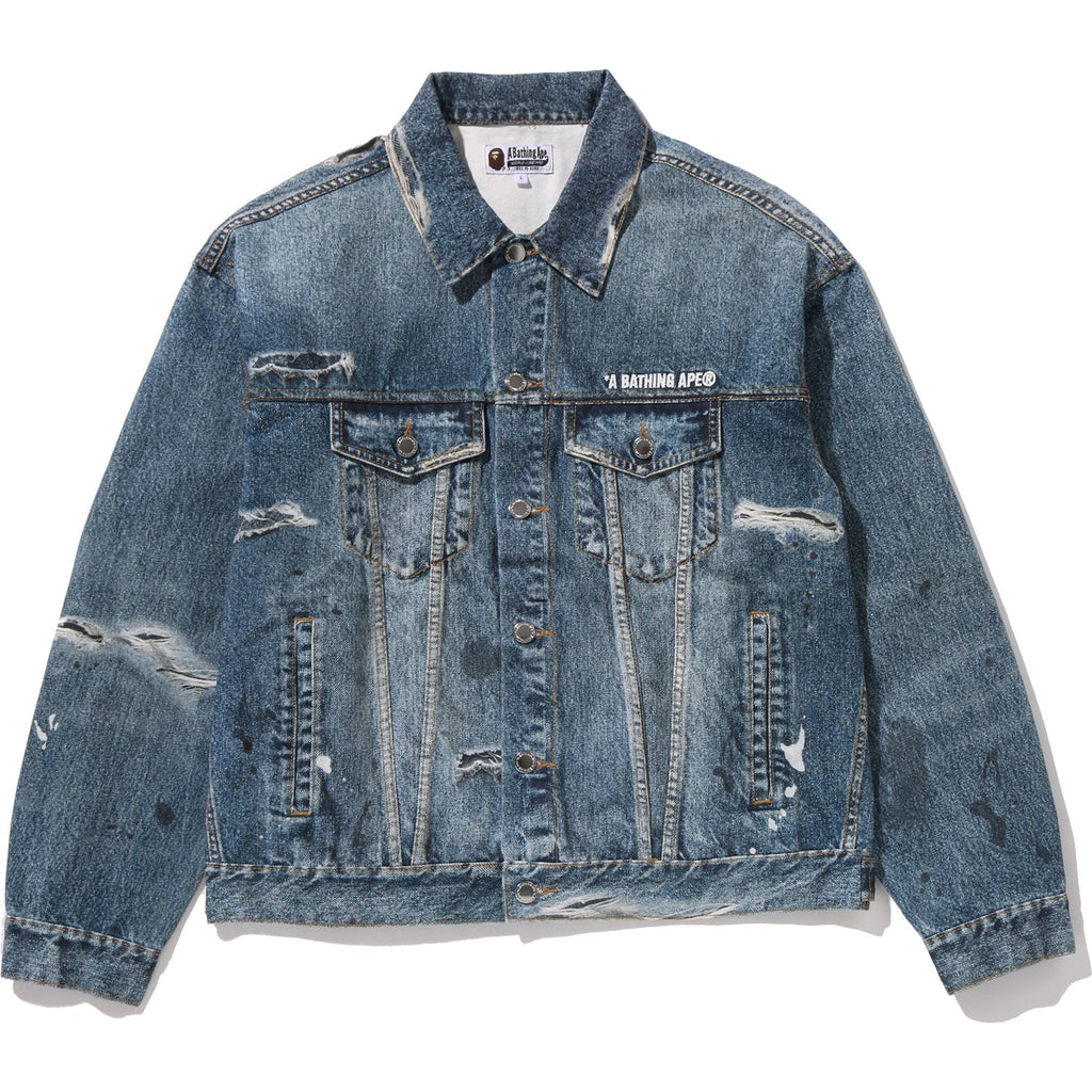 BAPE FAKE PRINT TRUCKER JACKET MENS