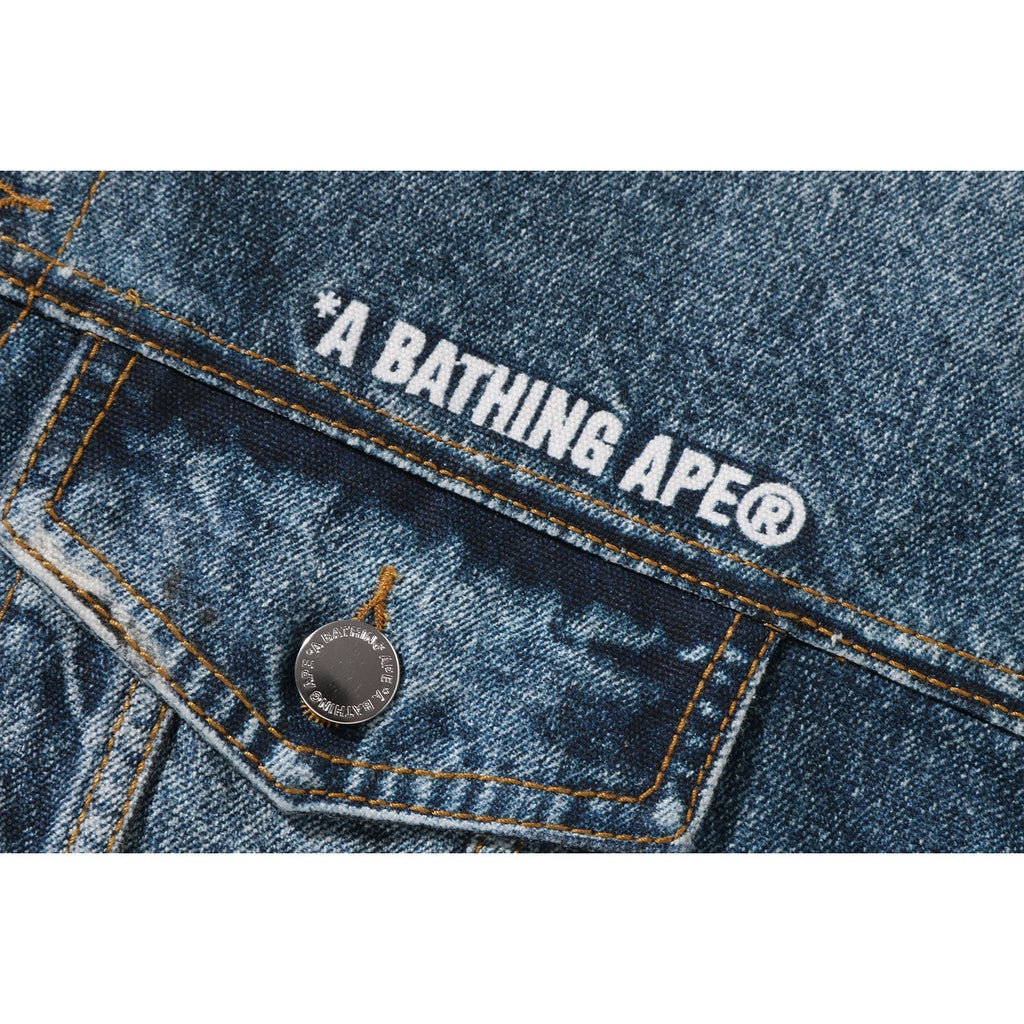 BAPE FAKE PRINT TRUCKER JACKET MENS