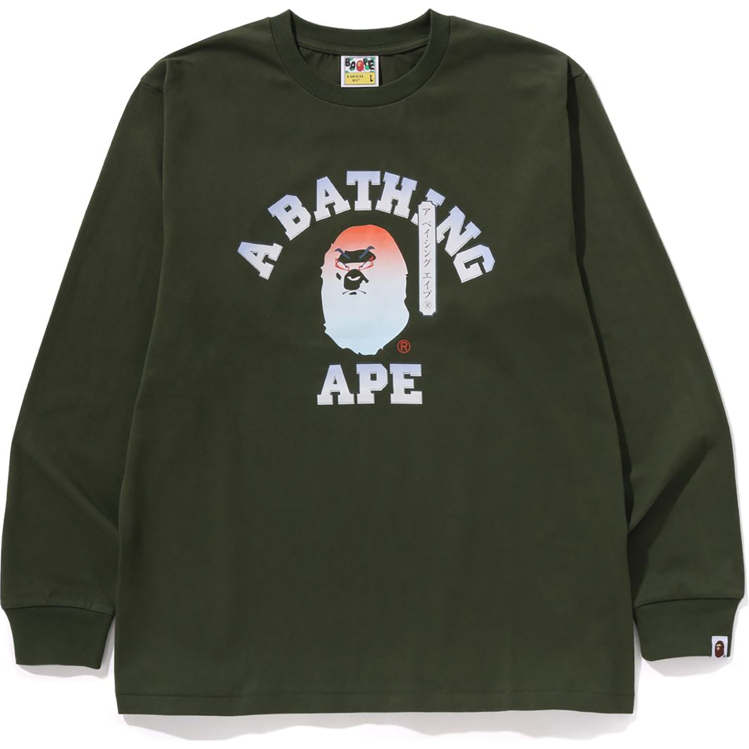 BAPE KABUKI HEAD LS TEE MENS