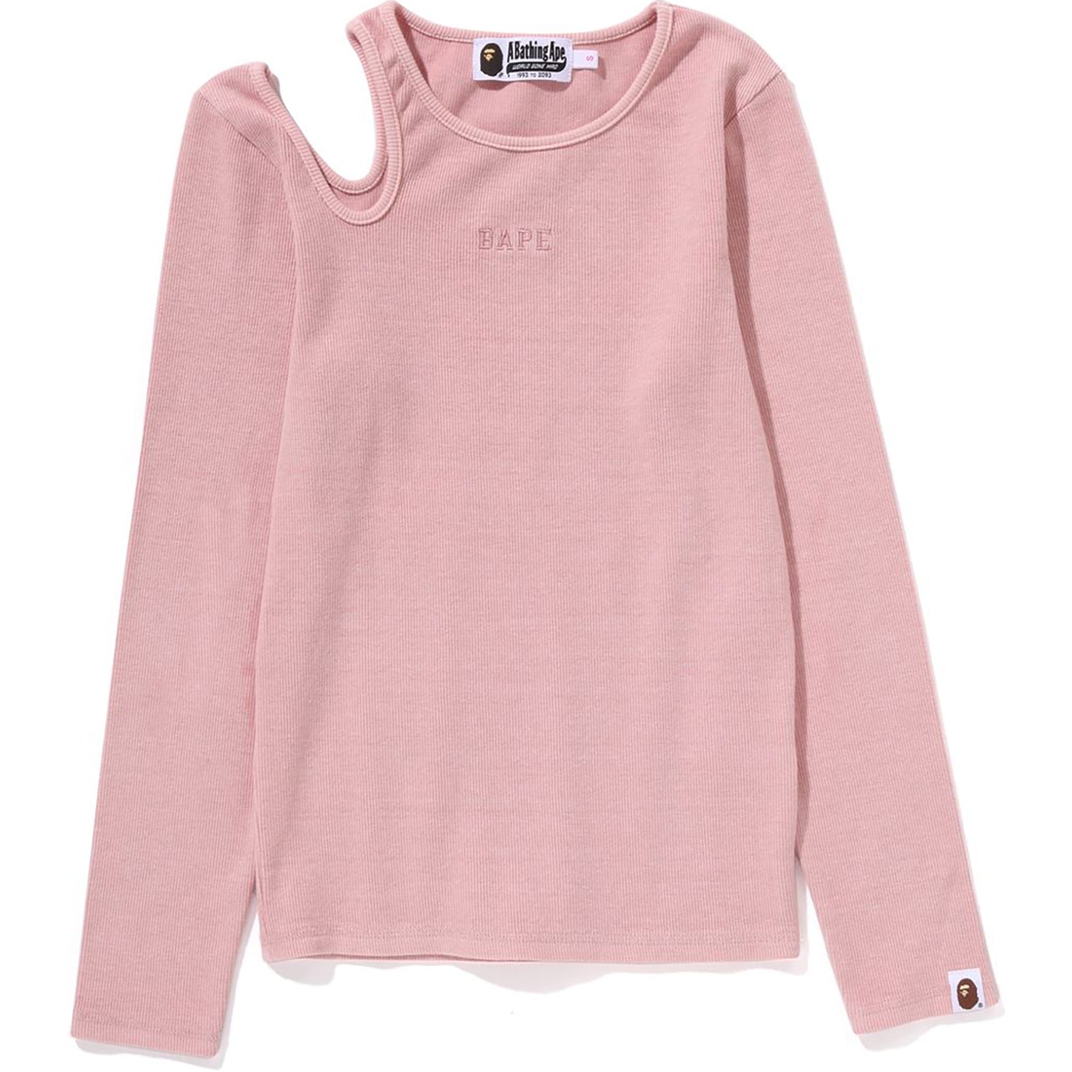 BAPE PIGMENT DYED CUT OUT RIB L/S TEE LADIES