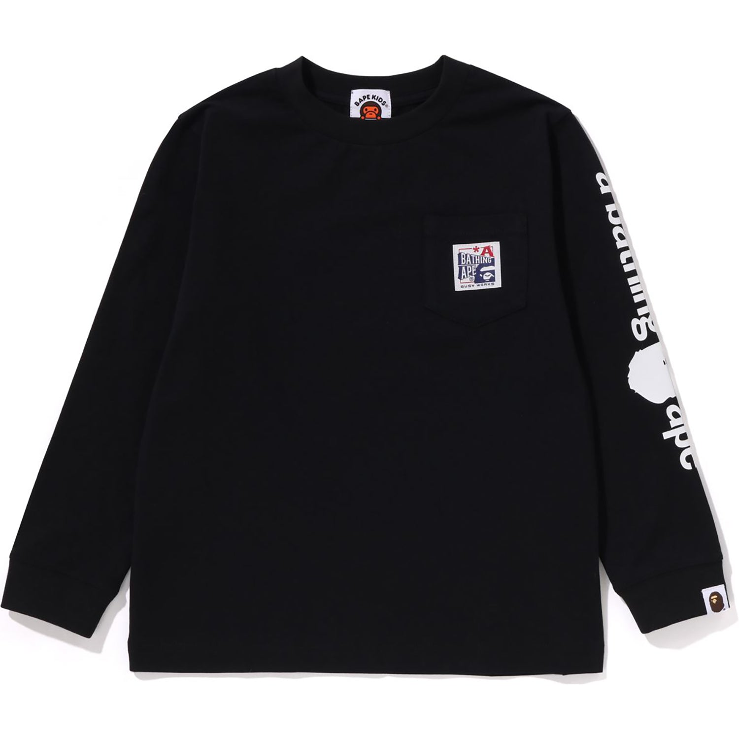 BAPE BUSY WORKS POCKET LS TEE KIDS