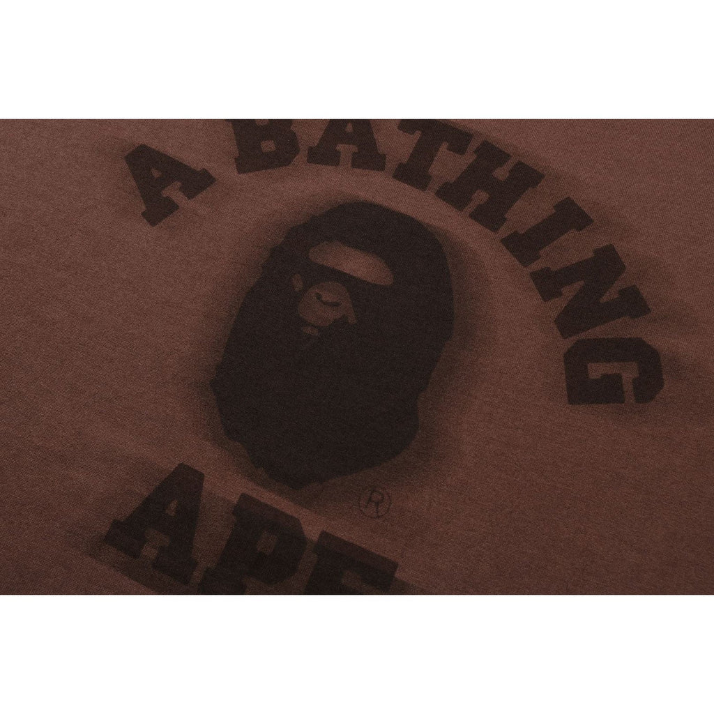 BAPE GARMENT DYE COLLEGE RELAXED FIT LS TEE MENS