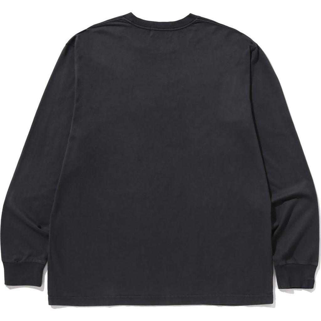 BAPE GARMENT DYE COLLEGE RELAXED FIT LS TEE MENS