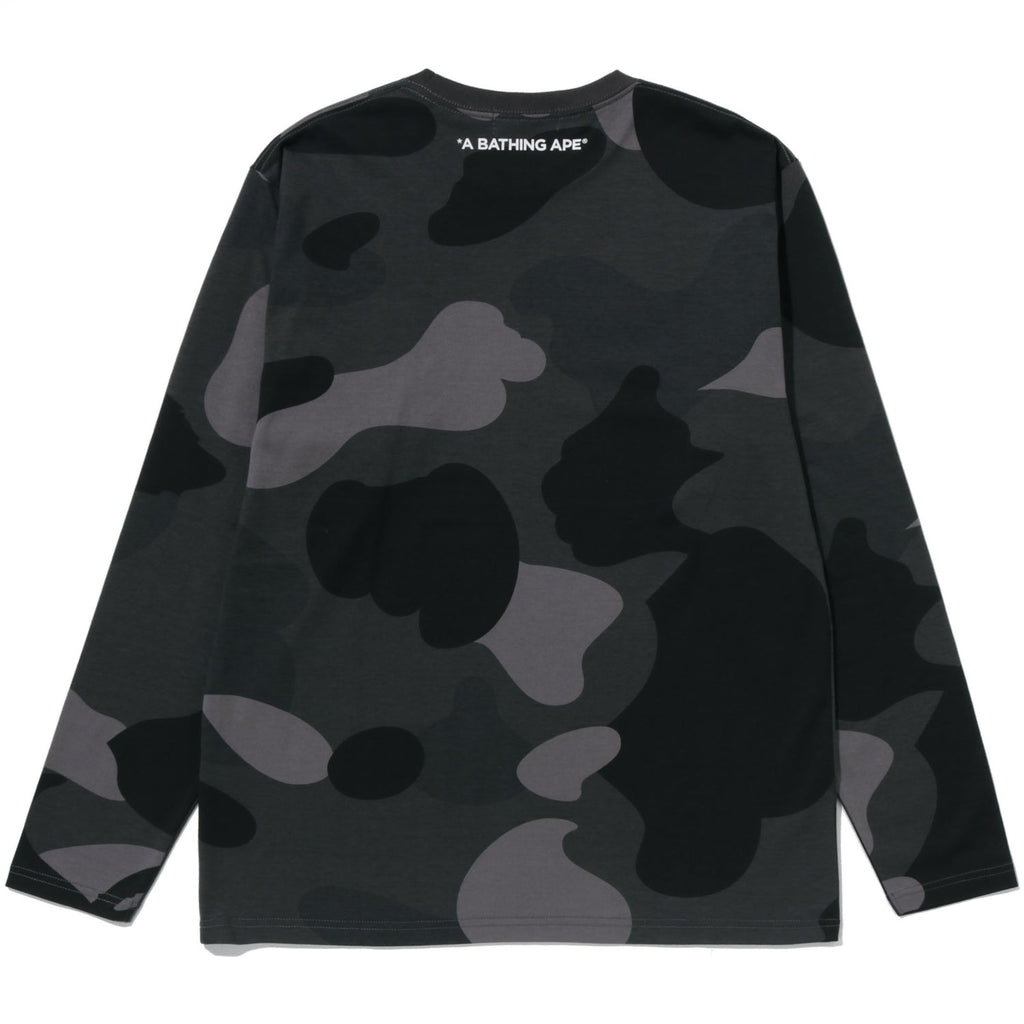 BAPE MEGA COLOR CAMO ONE POINT LS TEE MENS