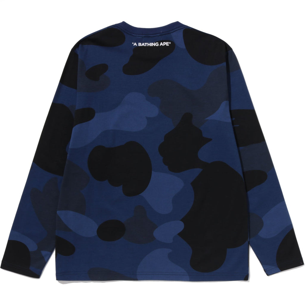 BAPE MEGA COLOR CAMO ONE POINT LS TEE MENS