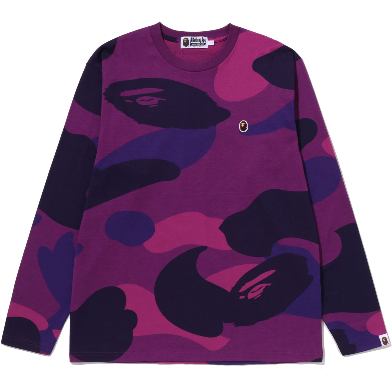 BAPE MEGA COLOR CAMO ONE POINT LS TEE MENS