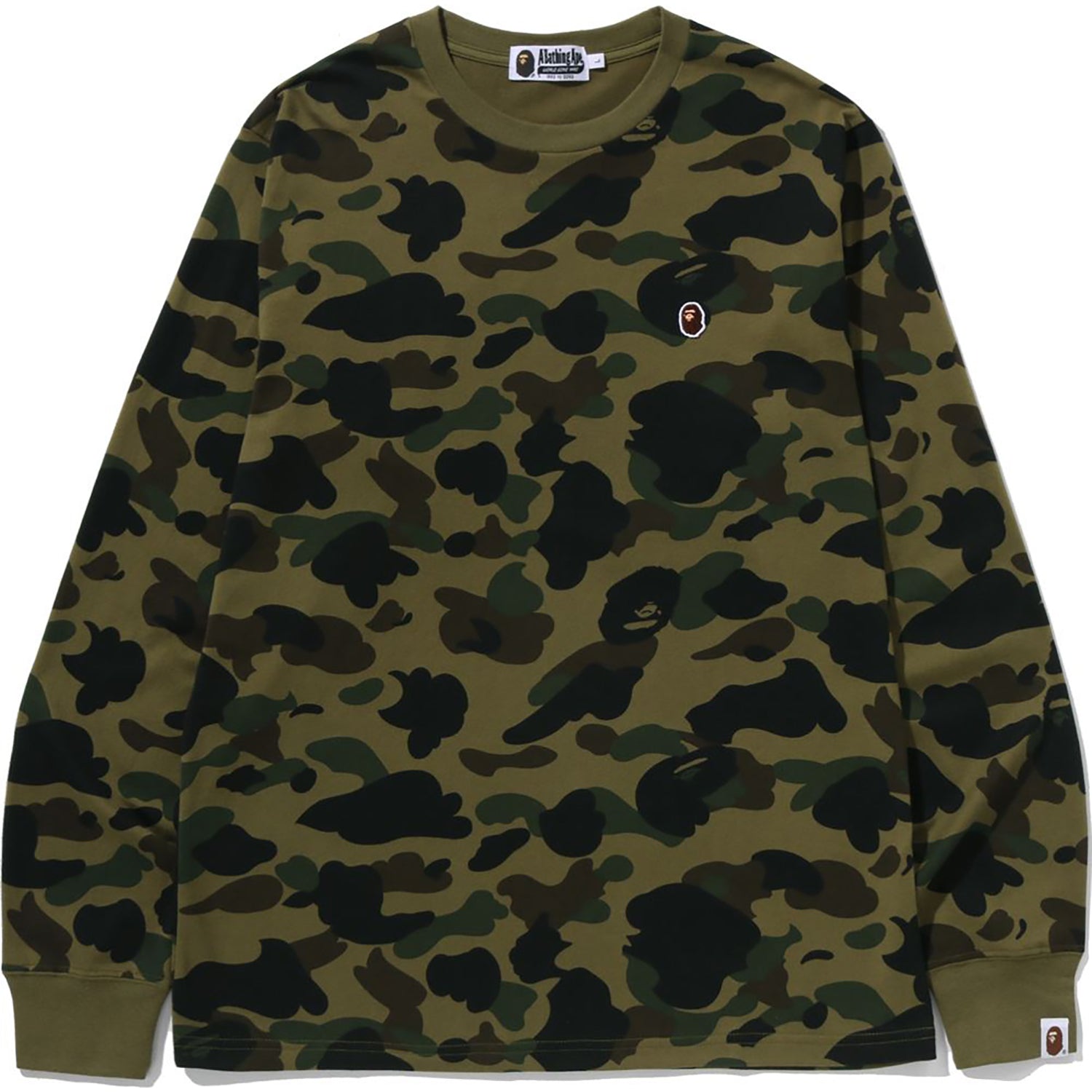 BAPE 1ST CAMO ONE POINT LS TEE MENS
