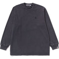 BAPE GARMENT DYE ONE POINT RELAXED FIT LS TEE MENS