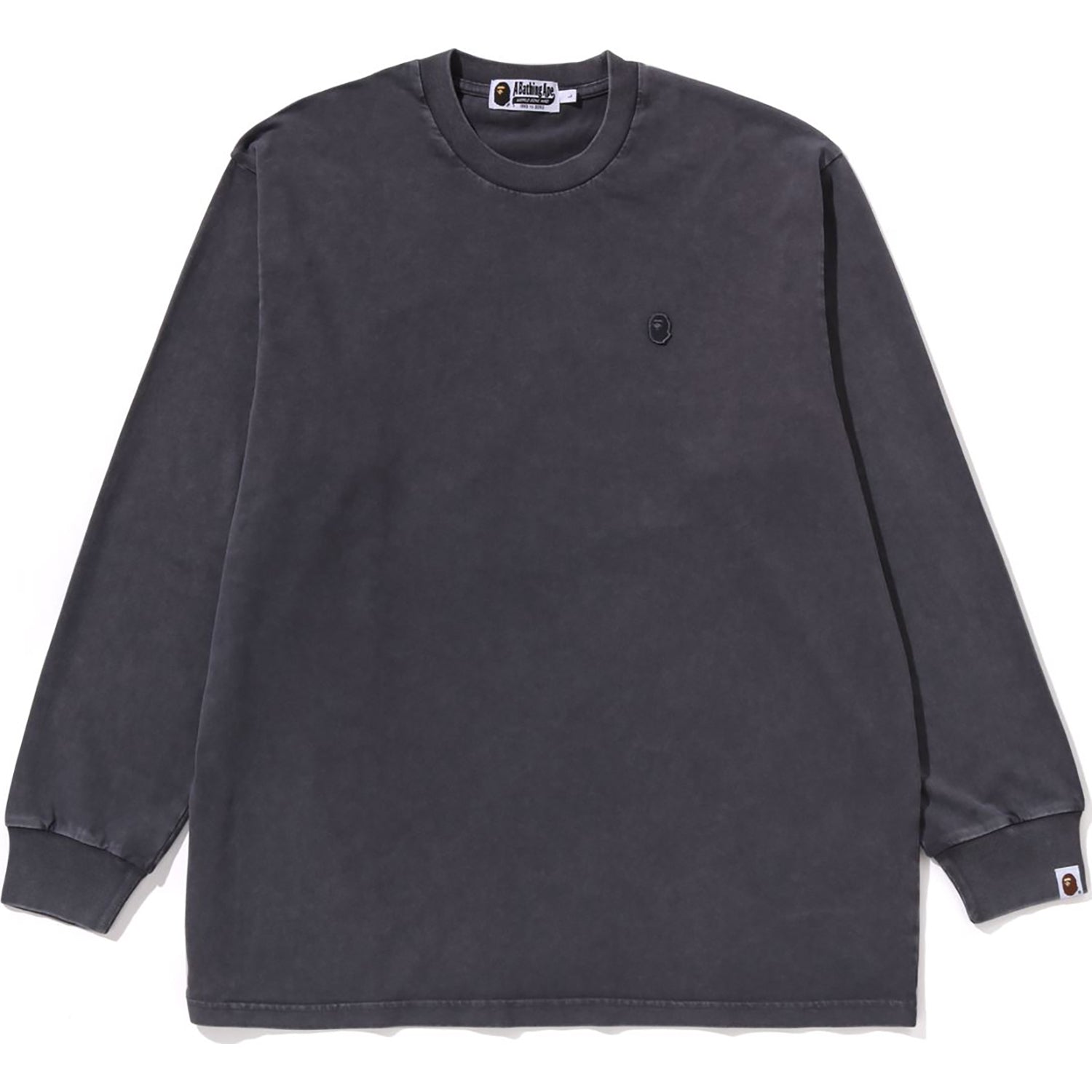 BAPE GARMENT DYE ONE POINT RELAXED FIT LS TEE MENS