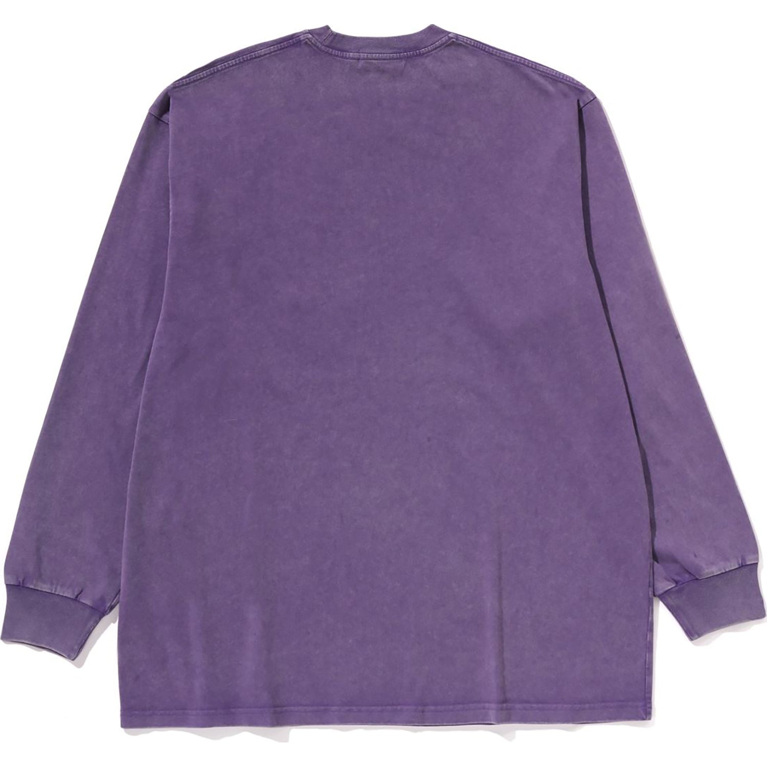 BAPE GARMENT DYE ONE POINT RELAXED FIT LS TEE MENS