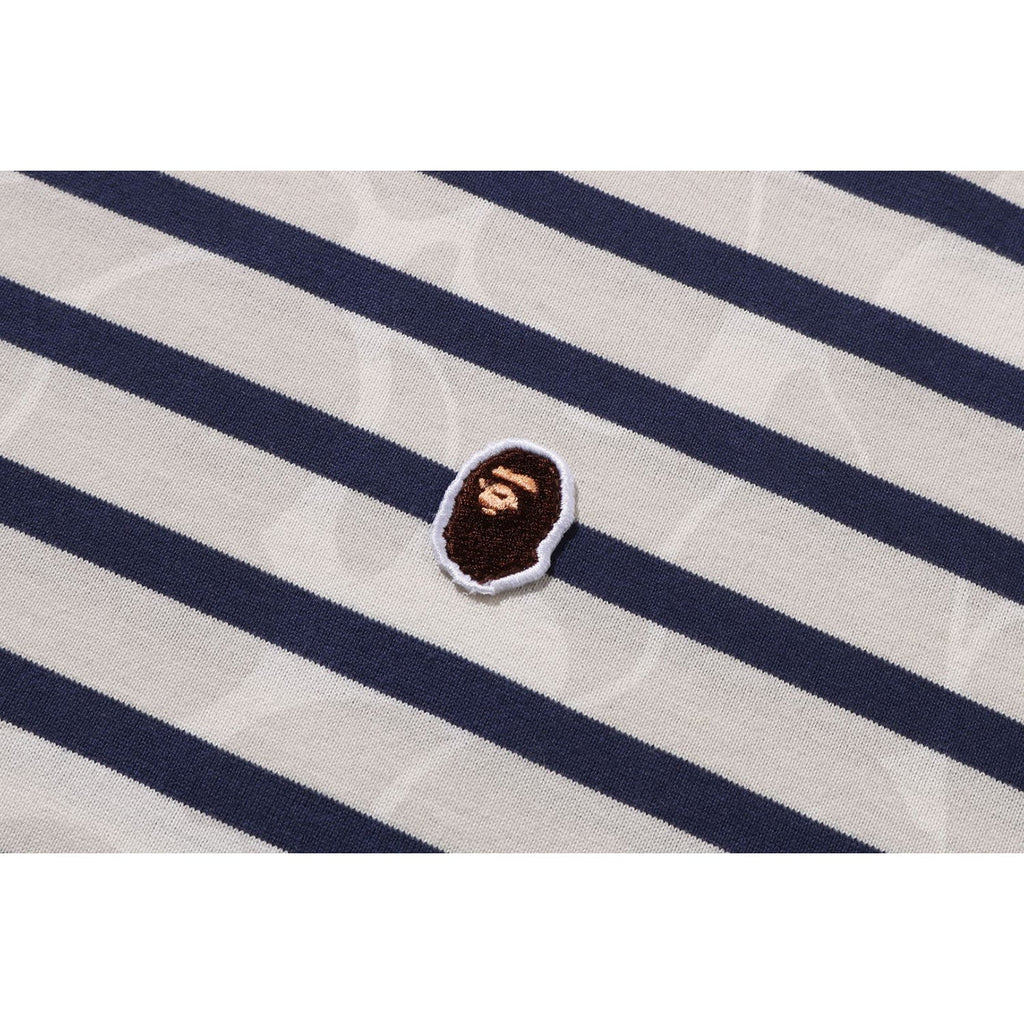 BAPE SOLID CAMO ONE POINT RELAXED FIT STRIPE LS TEE MENS