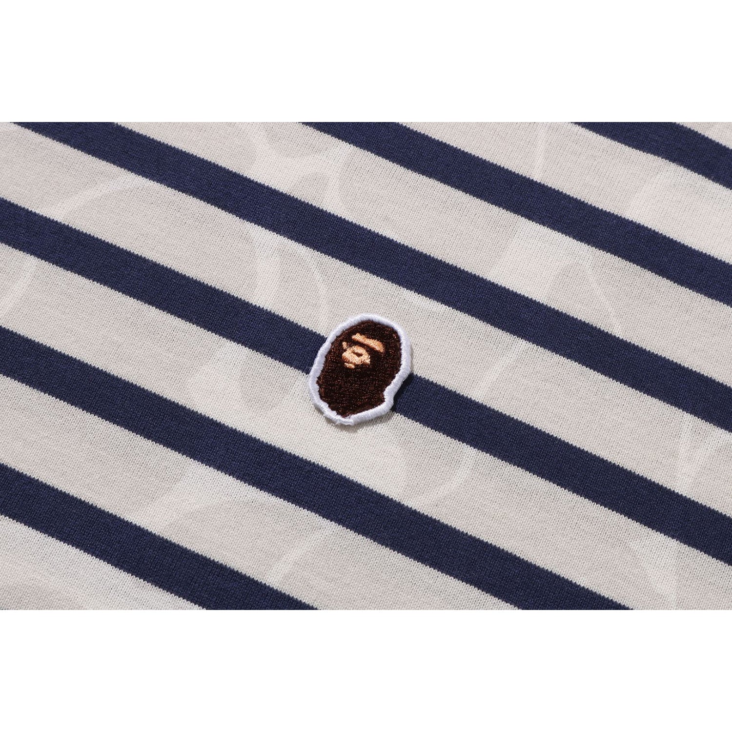 BAPE SOLID CAMO ONE POINT RELAXED FIT STRIPE LS TEE MENS