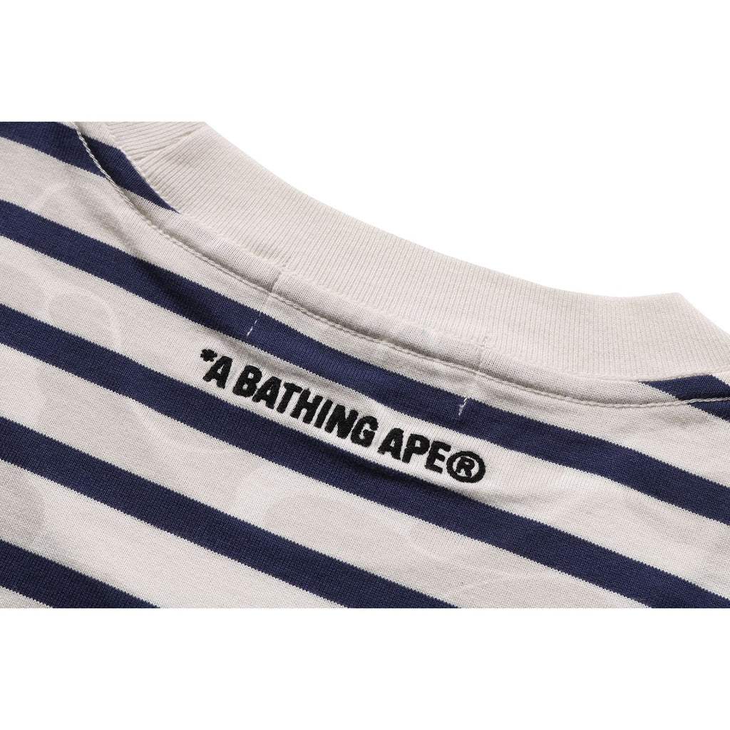 BAPE SOLID CAMO ONE POINT RELAXED FIT STRIPE LS TEE MENS