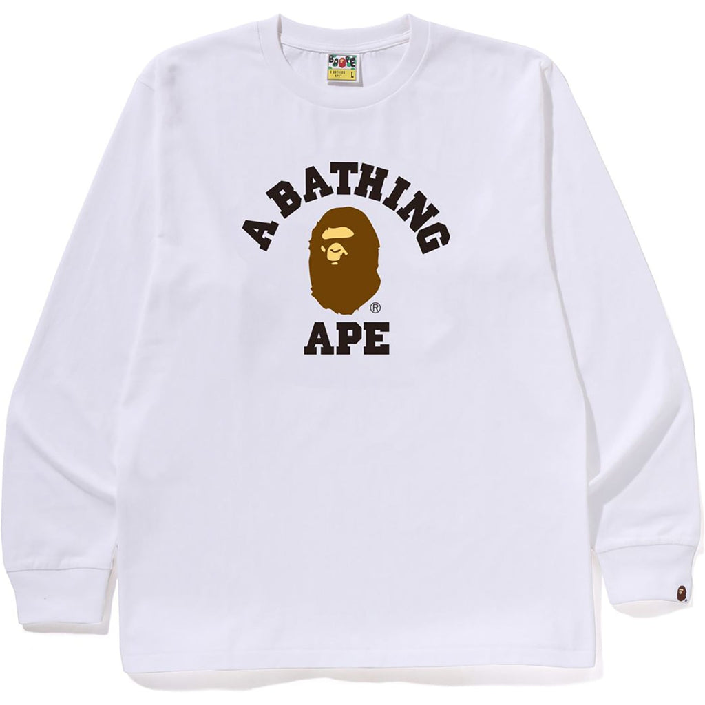 BAPE COLLEGE LS TEE MENS