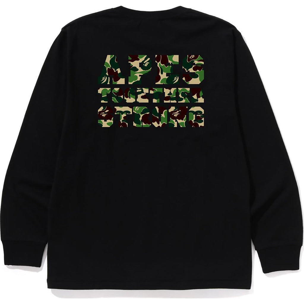 BAPE ABC CAMO COLLEGE ATS LS TEE MENS
