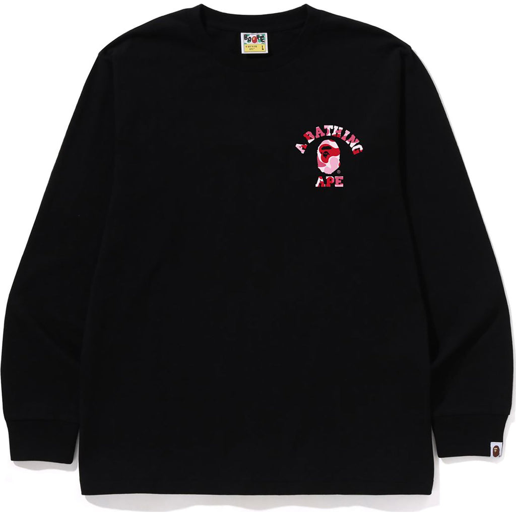 BAPE ABC CAMO COLLEGE ATS LS TEE MENS