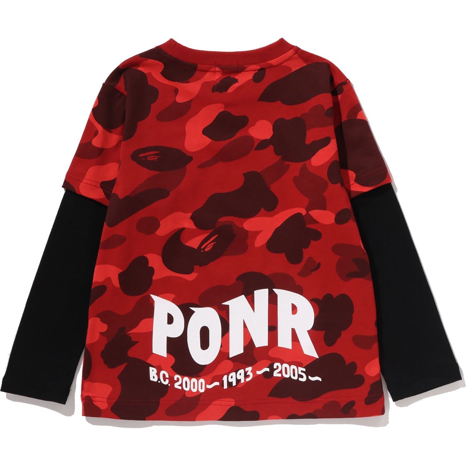 BAPE COLOR CAMO SHARK LAYERED LS TEE KIDS