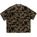 BAPE 1ST CAMO JACQUARD LOGO RELAXED FIT POLO SHIRT MENS
