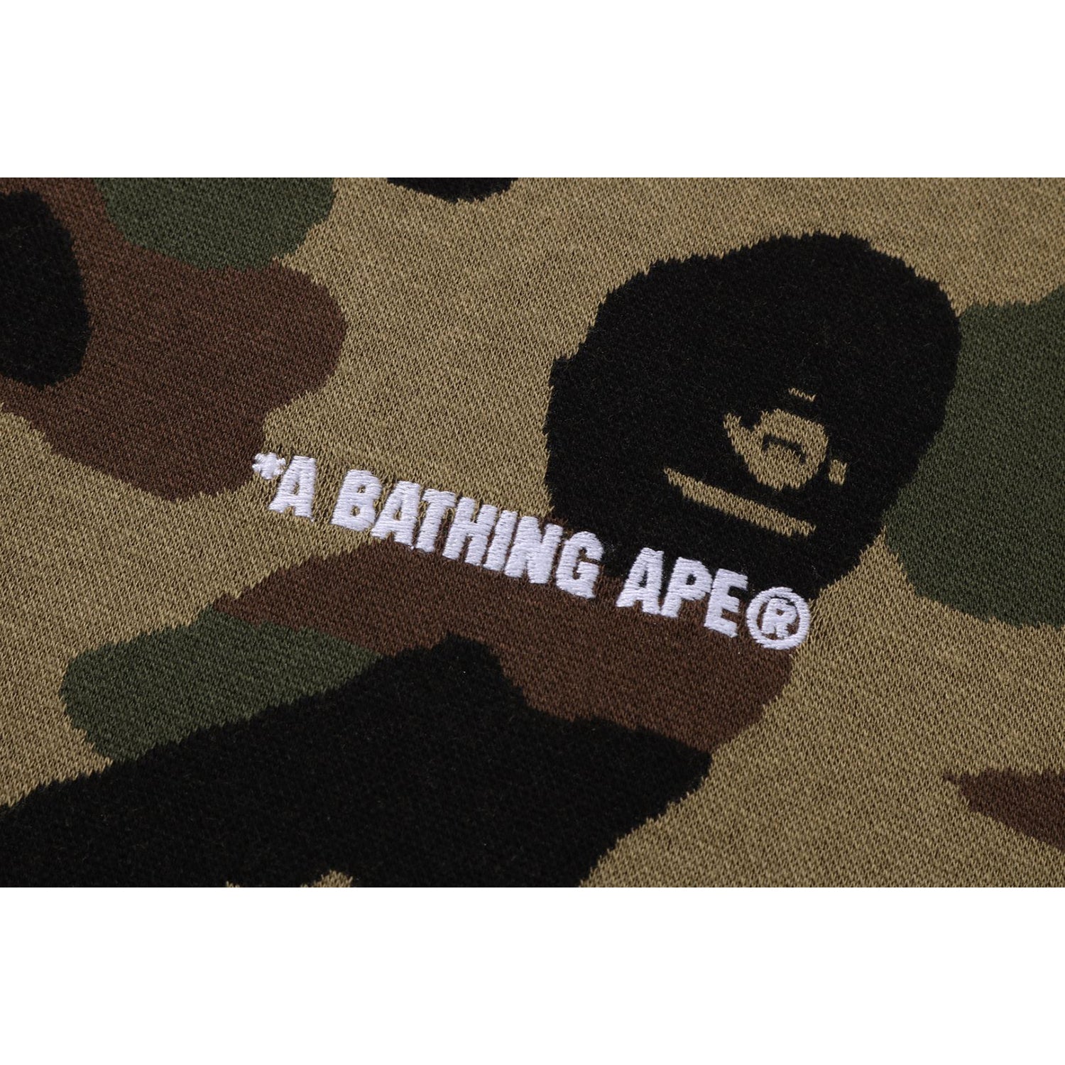 BAPE 1ST CAMO JACQUARD LOGO RELAXED FIT POLO SHIRT MENS