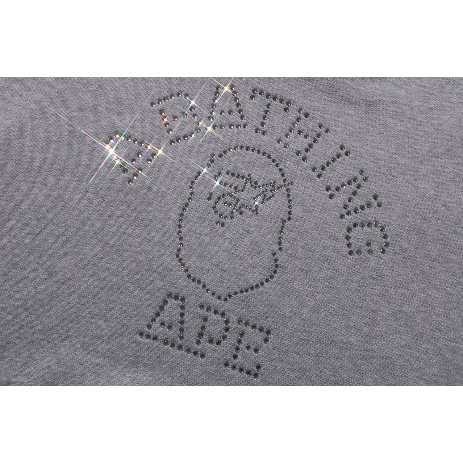 BAPE RHINESTONE COLLEGE PULLOVER HOODIE MENS