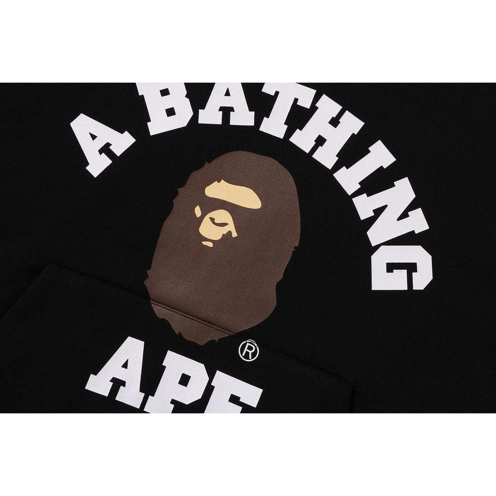 BAPE COLLEGE PUFFY RELAXED FIT PULLOVER HOODIE MENS