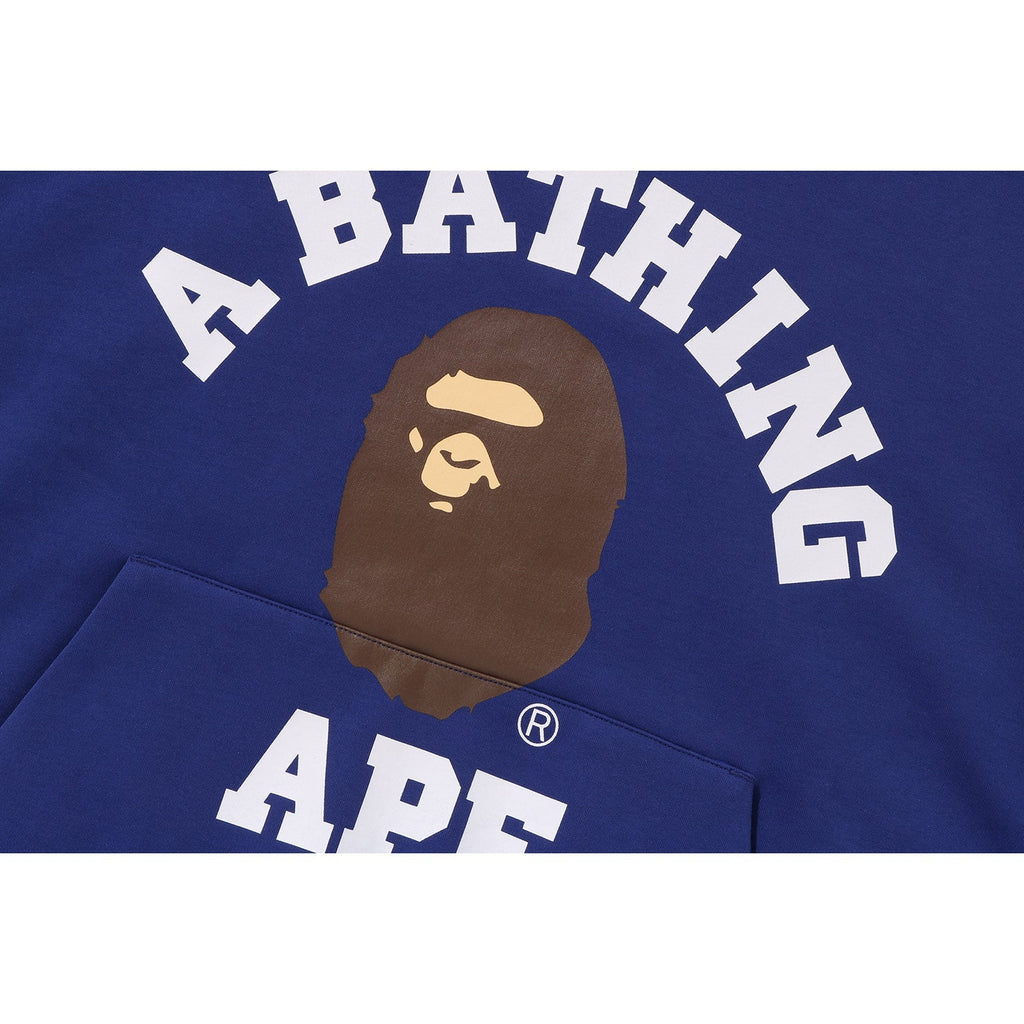 BAPE COLLEGE PUFFY RELAXED FIT PULLOVER HOODIE MENS
