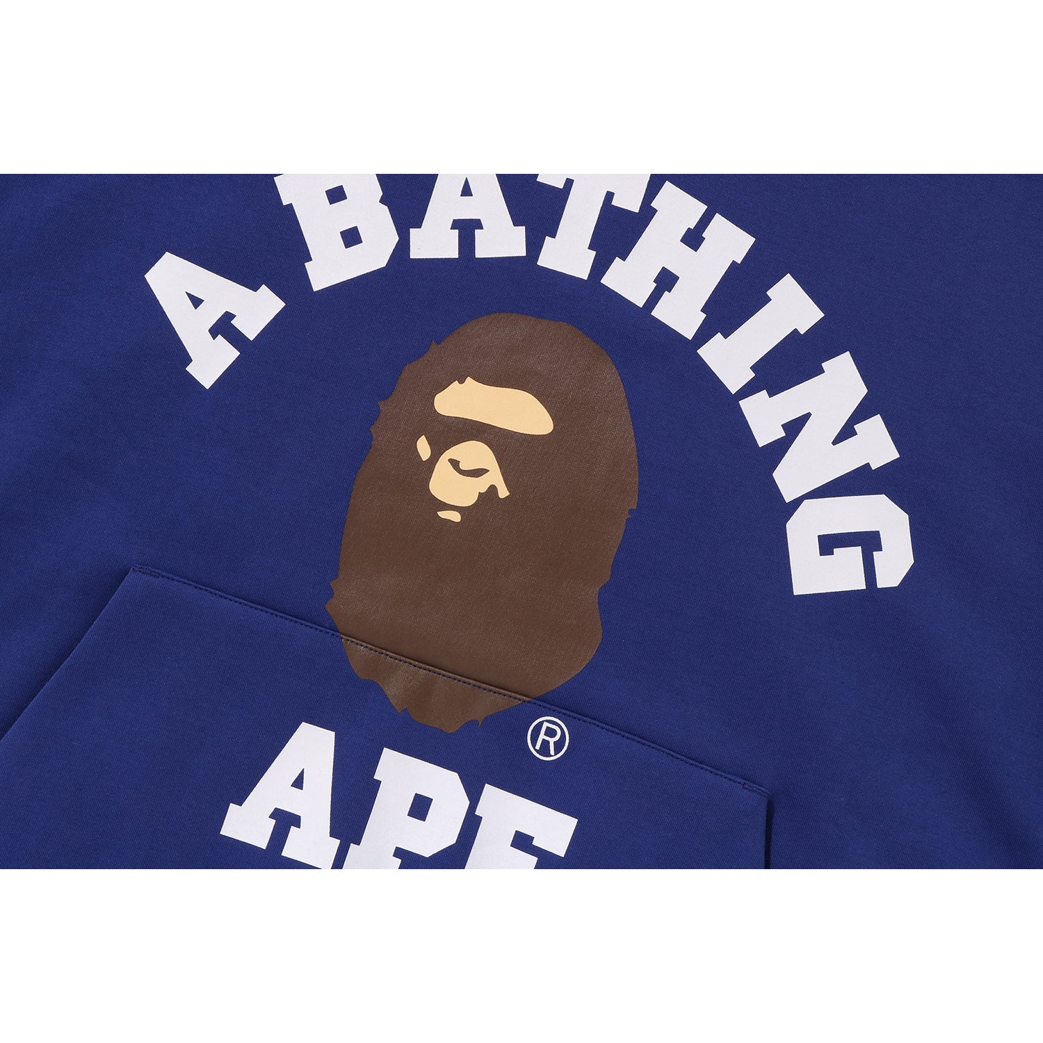 BAPE COLLEGE PUFFY RELAXED FIT PULLOVER HOODIE MENS