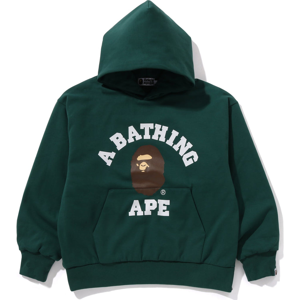 BAPE COLLEGE PUFFY RELAXED FIT PULLOVER HOODIE MENS