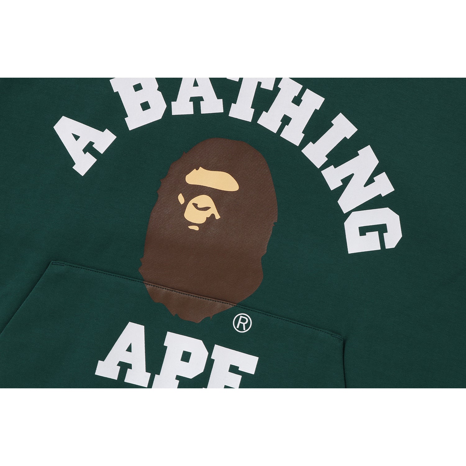 BAPE COLLEGE PUFFY RELAXED FIT PULLOVER HOODIE MENS