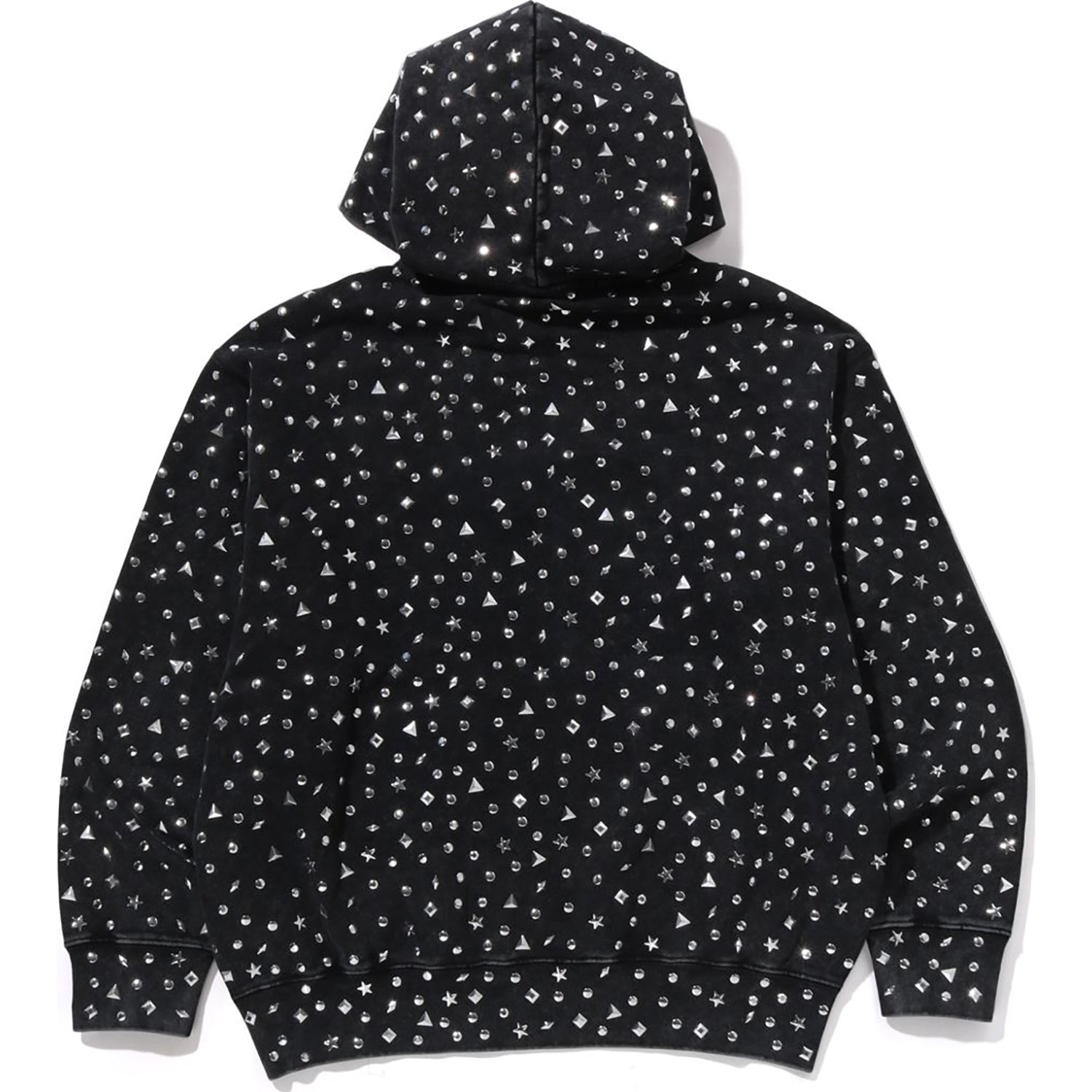 BAPE STUDDED LOGO RELAXED FIT PULLOVER HOODIE MENS
