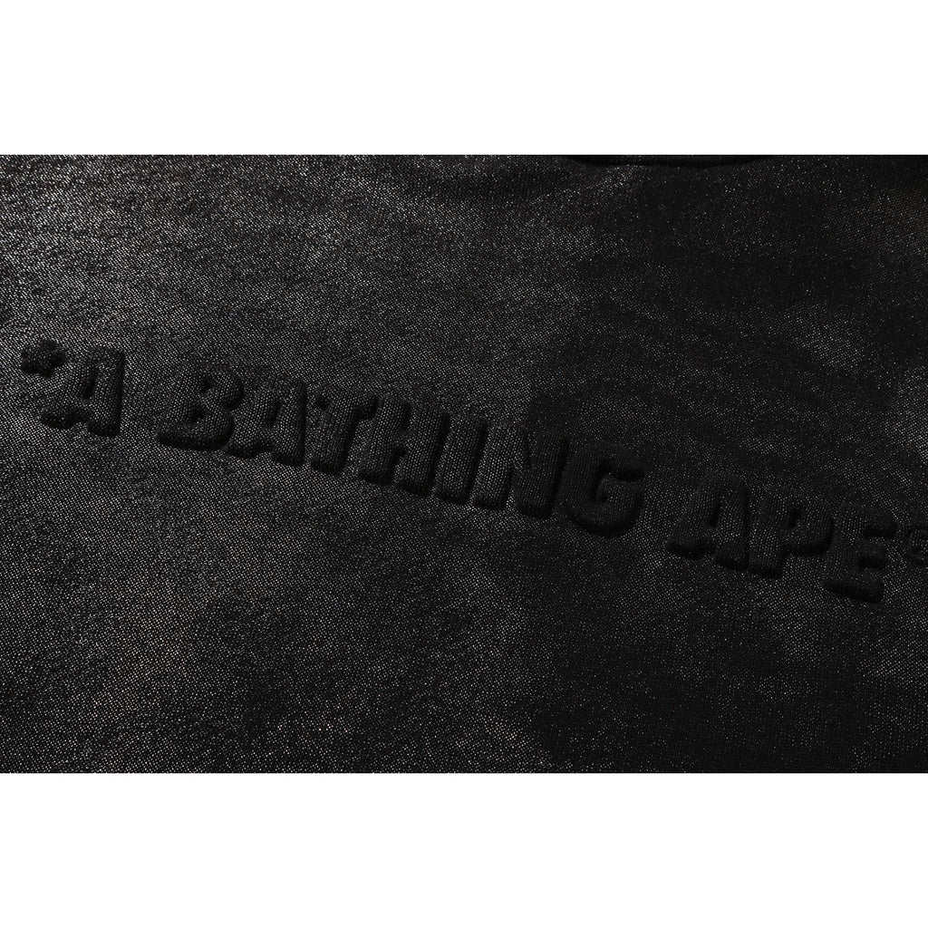 BAPE COATED EMBOSS LOGO RELAXED FIT PULLOVER HOODIE MENS